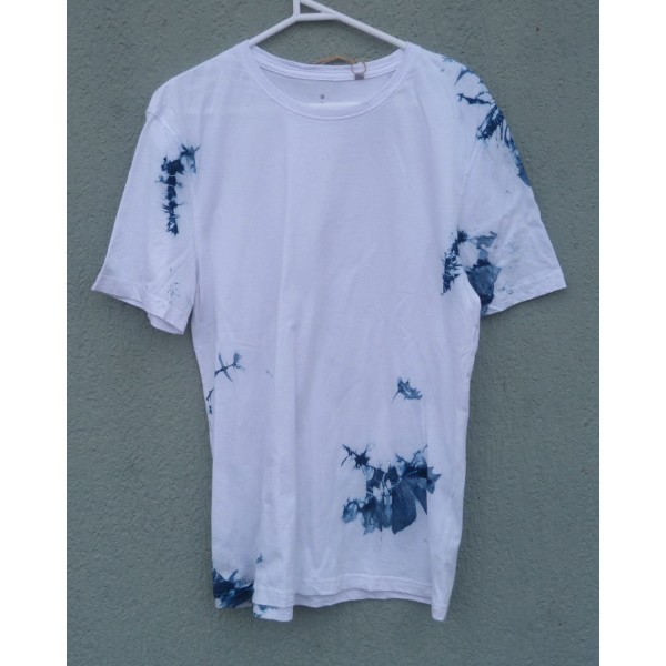 Indigo Dyed Shibori T-Shirt 018