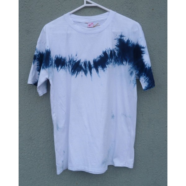 Indigo Dyed Shibori T-Shirt 020