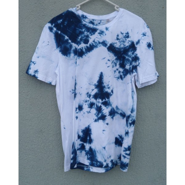 Indigo Dyed Shibori T-Shirt 023