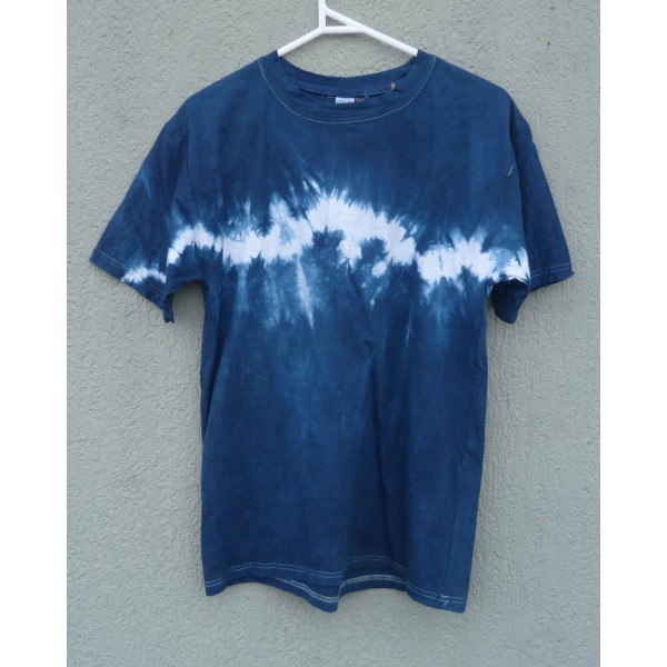 Indigo Dyed Shibori T-Shirt 029