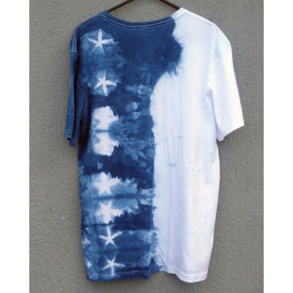 Indigo Dyed Shibori T-Shirt 039