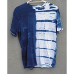 Indigo Dyed Shibori T-Shirt 046