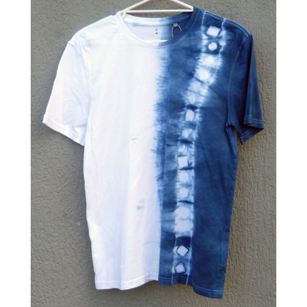 Indigo Dyed Shibori T-Shirt 049