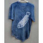 Indigo Dyed Shibori T-Shirt 050