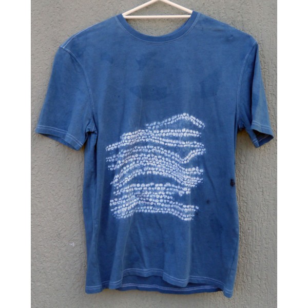 Indigo Dyed Shibori T-Shirt 051