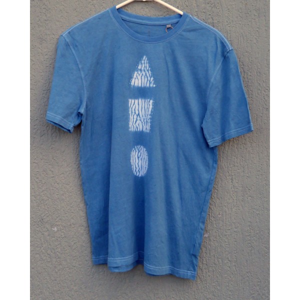 Indigo Dyed Shibori T-Shirt 054