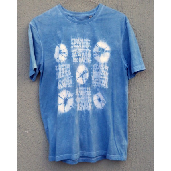 Indigo Dyed Shibori T-Shirt 055