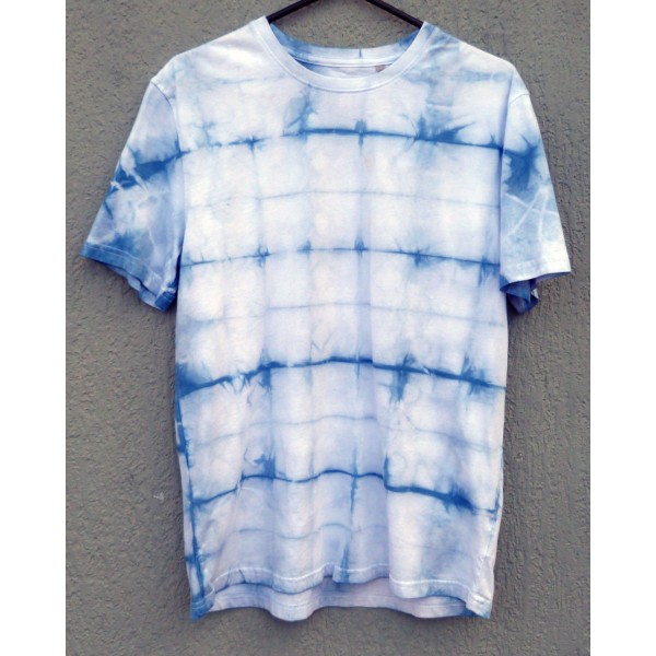 Indigo Dyed Shibori T-Shirt 057