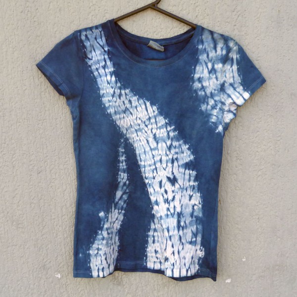 Indigo Dyed Shibori T-Shirt 062