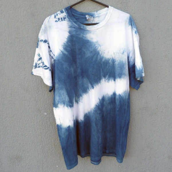 Indigo Dyed Shibori T-Shirt 063