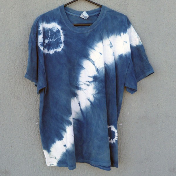 Indigo Dyed Shibori T-Shirt 064