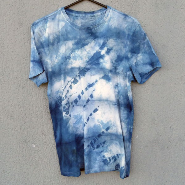 Indigo Dyed Shibori T-Shirt 066