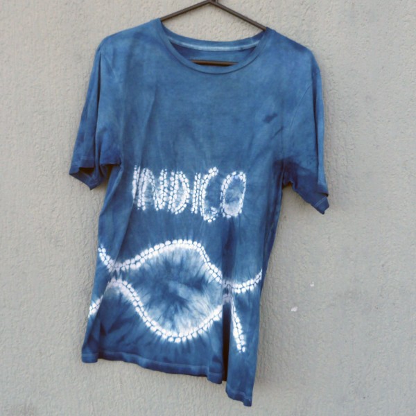 Indigo Dyed Shibori T-Shirt 068