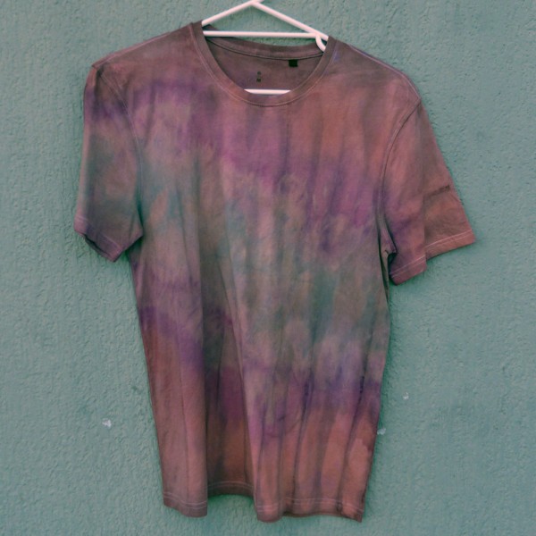 Sappanwood and Indigo Dyed Shibori T-Shirt 069