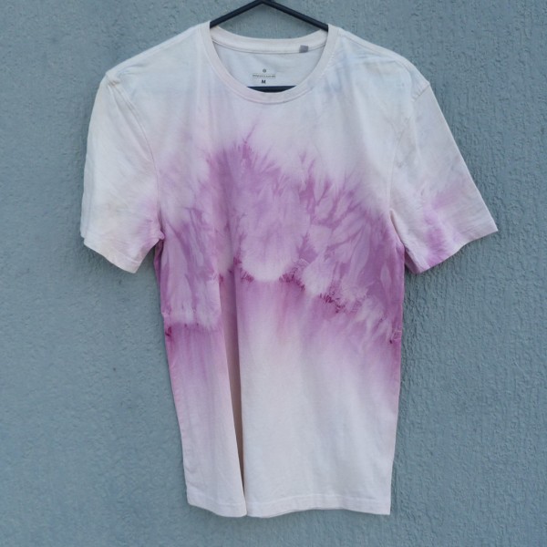 Cochineal Dyed Shibori T-Shirt 086