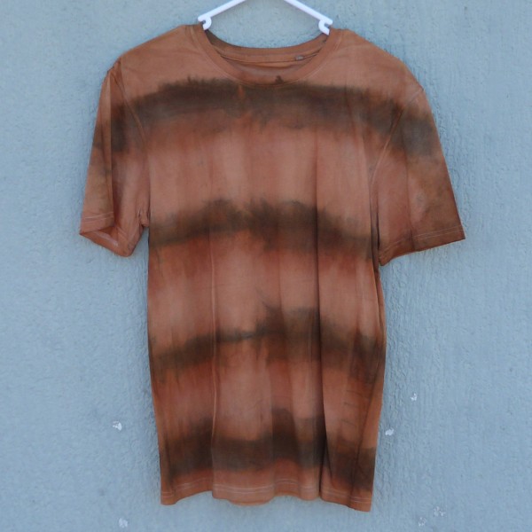 Cutch and Indigo Dyed Shibori T-Shirt 098