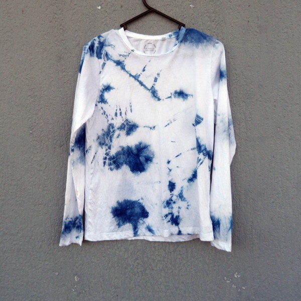 Indigo Dyed Shibori T-Shirt 166