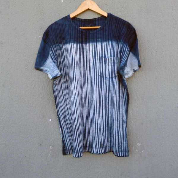 Indigo Dyed Shibori T-Shirt 172