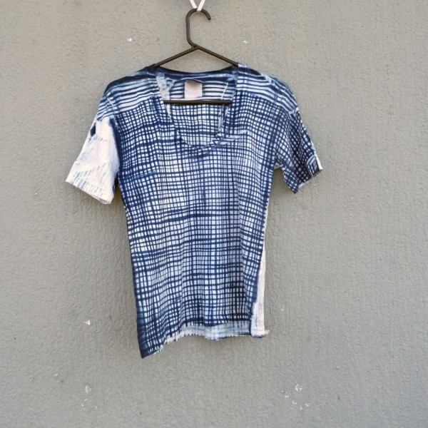 Indigo Dyed Shibori T-Shirt 185