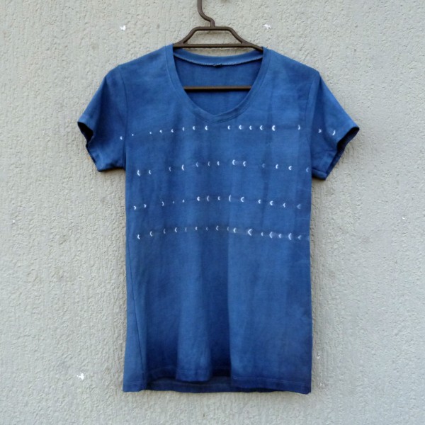 Indigo Dyed Shibori T-Shirt