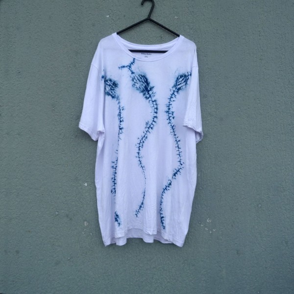 Indigo Dyed Shibori T-Shirt