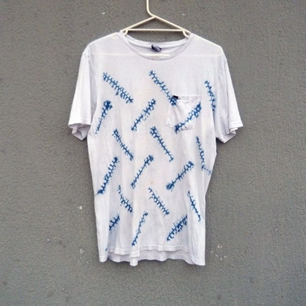 Indigo Dyed Shibori T-Shirt