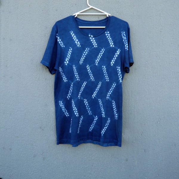 Indigo Dyed Shibori T-Shirt