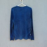 Indigo Dyed Shibori Long Sleeved T-Shirt