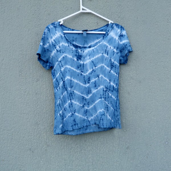 Indigo Dyed Shibori T-Shirt 198