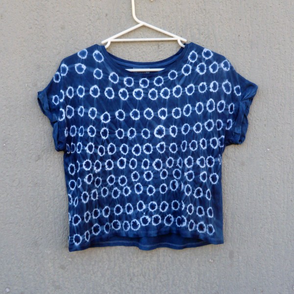 Indigo Dyed Shibori T-Shirt