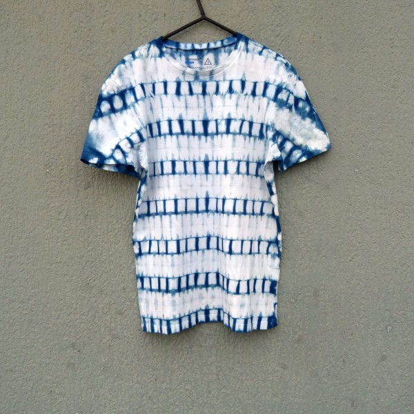 Indigo Dyed Shibori T-Shirt