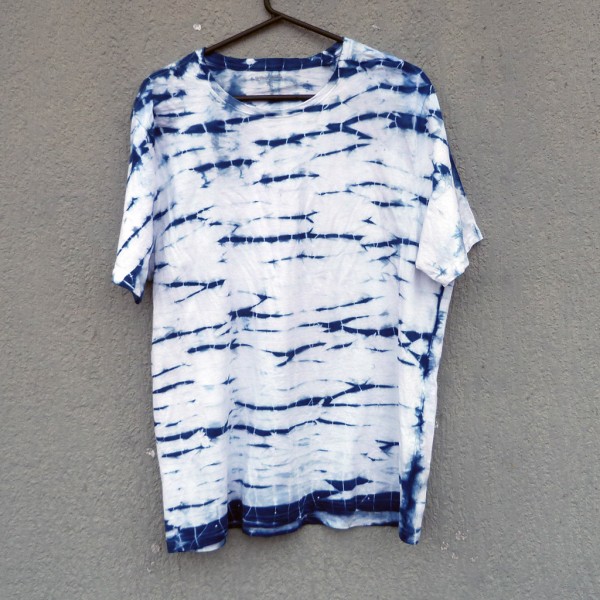 Indigo Dyed Shibori T-Shirt 112