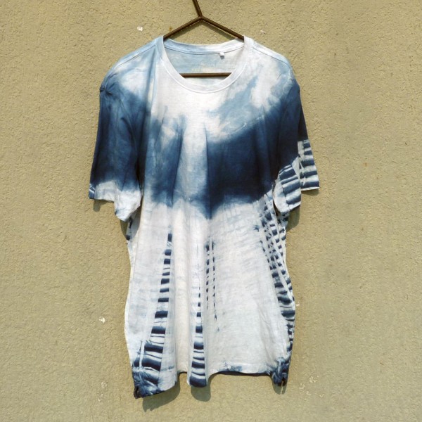 Indigo Dyed Shibori T-Shirt 113