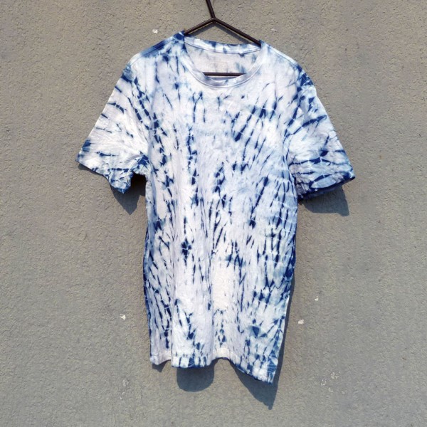 Indigo Dyed Shibori T-Shirt 122