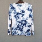 Indigo Dyed Shibori Long Sleeved T-Shirt 162