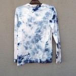 Indigo Dyed Shibori Long Sleeved T-Shirt 162