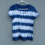 Indigo Dyed Shibori T-Shirt