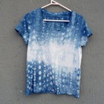 Indigo Dyed Shibori T-Shirt