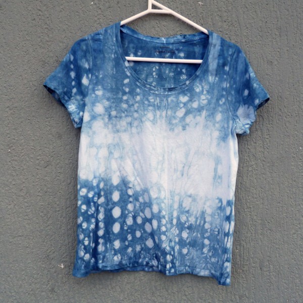 Indigo Dyed Shibori T-Shirt