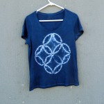 Indigo Dyed Shibori T-Shirt