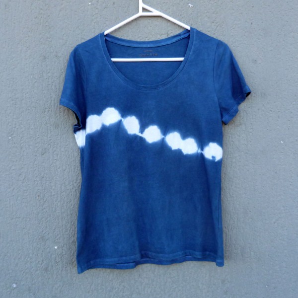 Indigo Dyed Shibori T-Shirt