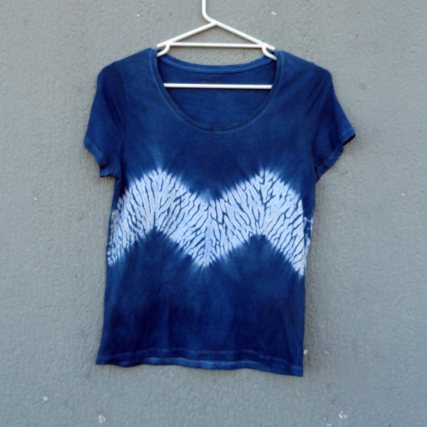 Indigo Dyed Shibori T-Shirt