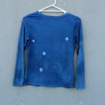 Indigo Dyed Shibori Long Sleeved T-Shirt