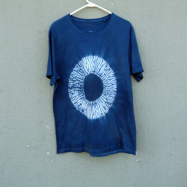 Indigo Dyed Shibori T-Shirt