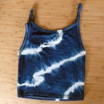 Tank Top Size L Organic Cotton Indigo Dyed Shibori 01