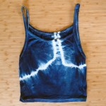 Tank Top Size L Organic Cotton Indigo Dyed Shibori 02