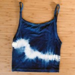 Tank Top Size M Organic Cotton Indigo Dyed Shibori 05