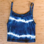 Tank Top Size M Organic Cotton Indigo Dyed Shibori 06