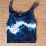 Tank Top Size M Organic Cotton Indigo Dyed Shibori 07