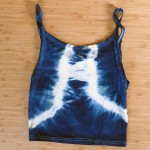 Tank Top Size M Organic Cotton Indigo Dyed Shibori 08